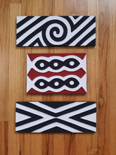 Load image into Gallery viewer, Black & Red wine Imigongo Rwanda Painting African Handcraft Wall Decor Unique African Pattern
