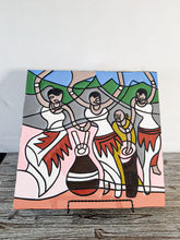 Load image into Gallery viewer, STRONG WOMAN Multicolor Imigongo Rwanda Painting African Handcraft Wall Decor