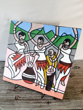 Load image into Gallery viewer, STRONG WOMAN Multicolor Imigongo Rwanda Painting African Handcraft Wall Decor