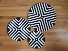 Load image into Gallery viewer, Black & White Imigongo Rwanda Painting African Handcraft Wall Decor