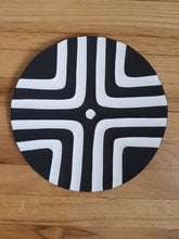 Load image into Gallery viewer, Black & White Imigongo Rwanda Painting African Handcraft Wall Decor