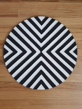 Load image into Gallery viewer, Black & White Imigongo Rwanda Painting African Handcraft Wall Decor