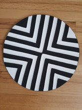 Load image into Gallery viewer, Black & White Imigongo Rwanda Painting African Handcraft Wall Decor