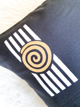Load image into Gallery viewer, Black, Gold & White Boho Decorative Throw Pillow Cover - Modern Collection