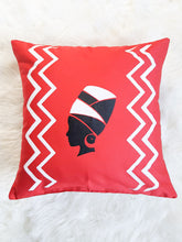 Load image into Gallery viewer, Red Wine, White & Black Boho Decorative Throw Pillow Cover - Modern Collection