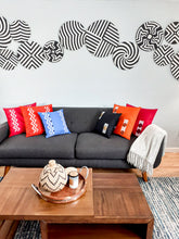 Load image into Gallery viewer, Orange & White Boho Decorative Throw Pillow Cover - Modern Collection