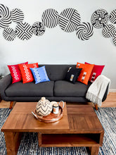 Load image into Gallery viewer, Red Wine & White Boho Decorative Throw Pillow Cover - Modern Collection