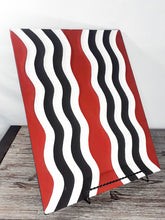Load image into Gallery viewer, Black, Red & White Imigongo Rwanda Painting African Handcraft Wall Decor Unique African Pattern