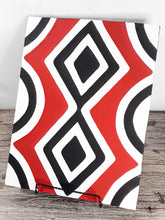 Load image into Gallery viewer, Black, Red & White Imigongo Rwanda Painting African Handcraft Wall Decor Unique African Pattern