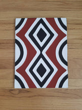 Load image into Gallery viewer, Black, Red & White Imigongo Rwanda Painting African Handcraft Wall Decor Unique African Pattern
