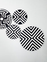 Load image into Gallery viewer, Black & White Imigongo Rwanda Painting African Handcraft Wall Decor