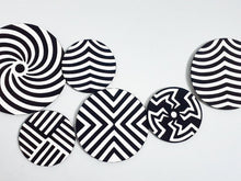 Load image into Gallery viewer, Black & White Imigongo Rwanda Painting African Handcraft Wall Decor