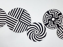 Load image into Gallery viewer, Black & White Imigongo Rwanda Painting African Handcraft Wall Decor