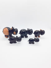 Load image into Gallery viewer, Family of 5 African Handmade Hand Carved Wooden Hippopotamus