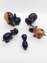 Load image into Gallery viewer, Family of 5 African Handmade Hand Carved Wooden Hippopotamus