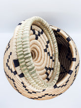 Load image into Gallery viewer, Lidded Beige and Black Basket