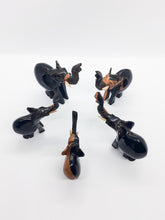 Load image into Gallery viewer, Handmade Family of 5 African Hand carved Wooden Elephants