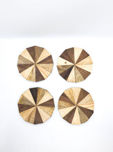 Load image into Gallery viewer, Wood Coasters Set of 4- Non Slip absorbent Coasters Rustic Home Decor