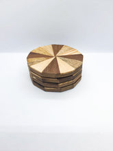 Load image into Gallery viewer, Wood Coasters Set of 4- Non Slip absorbent Coasters Rustic Home Decor
