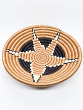 Load image into Gallery viewer, Black, White & Beige African Handwoven Boho Basket