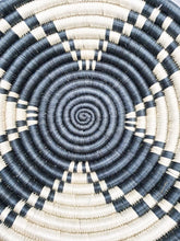 Load image into Gallery viewer, Black & White African Handwoven Rwanda Hanging Wall Basket