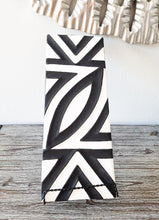 Load image into Gallery viewer, Black & White Imigongo African Rwanda Painting Handcraft Traditional Art Work
