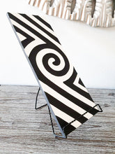 Load image into Gallery viewer, Black & White Imigongo African Rwanda Painting Handcraft Traditional Art Work