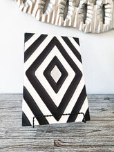 Load image into Gallery viewer, Black & White Imigongo African Rwanda Painting Handcraft Traditional Art Work