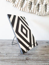 Load image into Gallery viewer, Black & White Imigongo African Rwanda Painting Handcraft Traditional Art Work