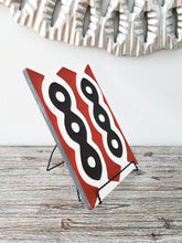 Load image into Gallery viewer, Black & Red wine Imigongo Rwanda Painting African Handcraft Wall Decor Unique African Pattern