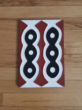 Load image into Gallery viewer, Black & Red wine Imigongo Rwanda Painting African Handcraft Wall Decor Unique African Pattern