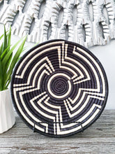 Load image into Gallery viewer, Black & White African Handwoven Rwanda Basket