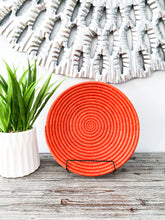 Load image into Gallery viewer, Orange African Storage Handwoven Basket- Woven Basket
