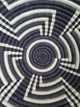 Load image into Gallery viewer, Black & White African Handwoven Rwanda Basket
