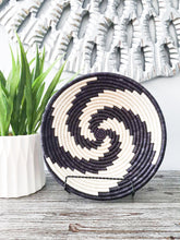 Load image into Gallery viewer, Black & White African Handwoven Basket Hanging Wall Basket Boho Wall Art Fruit Bowls