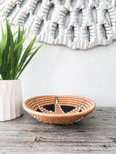 Load image into Gallery viewer, Black, White & Beige African Handwoven Boho Basket