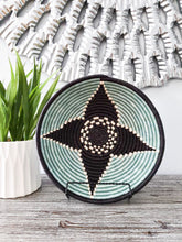 Load image into Gallery viewer, Blue & Black African Handwoven Rwanda Basket