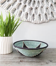 Load image into Gallery viewer, Blue & Black African Handwoven Rwanda Basket