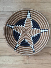 Load image into Gallery viewer, Black, White & Beige African Handwoven Boho Basket