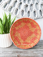 Load image into Gallery viewer, Orange & Gold African Handwoven Rwanda Basket