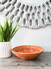Load image into Gallery viewer, Orange & Gold African Handwoven Rwanda Basket