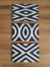 Load image into Gallery viewer, Black & White Imigongo African Rwanda Painting Handcraft Traditional Art Work