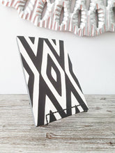 Load image into Gallery viewer, Black & White Imigongo Rwanda Painting African Handcraft Wall Decor Unique African Pattern