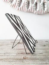 Load image into Gallery viewer, Black & White Imigongo Rwanda Painting African Handcraft Wall Decor Unique African Pattern