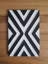 Load image into Gallery viewer, Black & White Imigongo Rwanda Painting African Handcraft Wall Decor Unique African Pattern