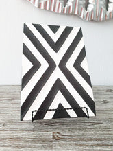 Load image into Gallery viewer, Black & White Imigongo Rwanda Painting African Handcraft Wall Decor Unique African Pattern