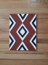 Load image into Gallery viewer, Black, Red & White Imigongo Rwanda Painting/ African Handcraft Wall Decor/ Traditional African Art Work/ Unique African Pattern