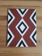 Load image into Gallery viewer, Black, Red & White Imigongo Rwanda Painting/ African Handcraft Wall Decor/ Traditional African Art Work/ Unique African Pattern