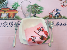 Load image into Gallery viewer, Pink African Table Linen / Unique Decorative Table Cloth/ Tribal Table Cloth/ Hand Painted/ Authentic Boho Table Cloth/Valentine's day Deco