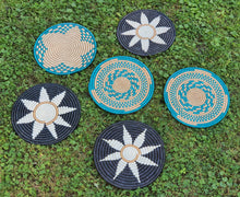Load image into Gallery viewer, African Rwanda Trivet/ African Woven Trivet/ Wall Decor/ Gift For Mom/ Decorative Trivet/ Boho Wall Art